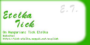 etelka tick business card